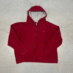 Y2K Red Starter zip-up hoodie